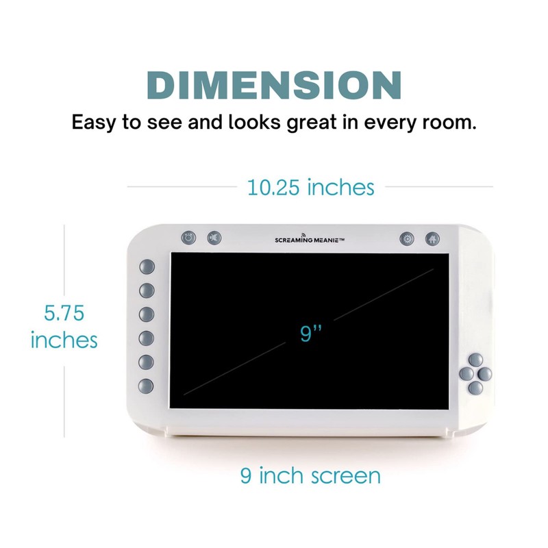 Screaming Meanie Forte Alarm Clock - Extra Large 9” Display,