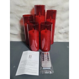 Unbranded 5 Pack Of Flameless Led Candles Red