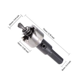 sourcingmap 2 Pcs 20mm HSS Drill Bit Hole Saw for Stainless Steel Metal Alloy Wood
