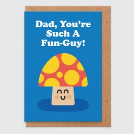 Fathers Day Card, Humorous, Dad You're A Fun-Guy, Cool Dad Card, Mushroom, Funny Birthday card dad, Daddy, Dad Birthday Cards from Son