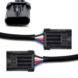 iJDMTOY One Pair 12162102 Metri-Pack 150 Series, 4-Way Male Terminal Connector w/ 6-Inch Pig Tail Wiring Harness, 14A Max