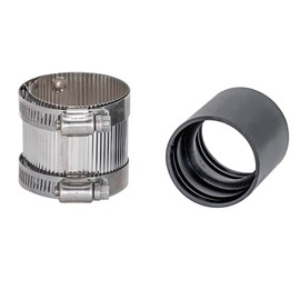 Eastman 1-1/2 Inch No-Hub Coupling with Stainless Steel Clamps, 43401