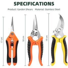 X3 Species Shears or Plant Shears Hand Pruning Shears X3 - Precise Gardening Tools | Small and Ergonomic Secateurs