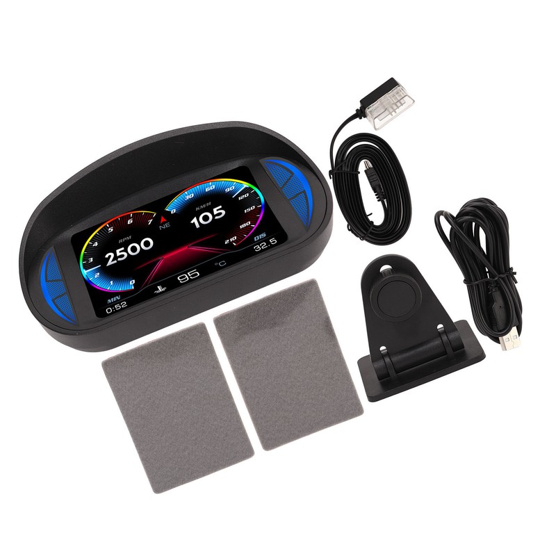 Car HUD Display OBD2 GPS Mode with Inclinometer Compass Speed