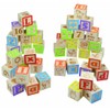 Maxim Deluxe Wooden ABC Blocks. Extra-Large Engraved Baby Alphabet Letters,