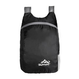 VOANZO 2PCS Packable Backpack Lightweight Backpack Waterproof Foldable Backpacks for Travel Outdoor Camping Climbing -Black