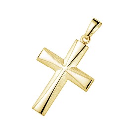 MATERIA by Matthias Wagner Cross Pendant 925 Silver Rhodium-Plated or Gold-Plated, Silver