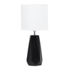 Simple Designs LT2082-BLK Ceramic Prism Table Lamp, Black