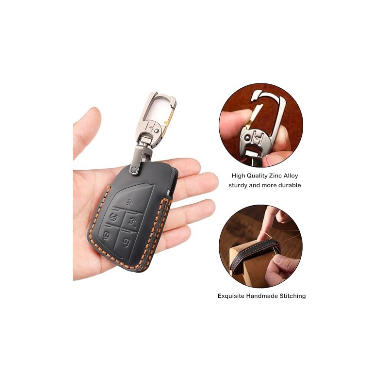 Genuine Leather Key Fob Cover for Chevy and GMC Vehicles