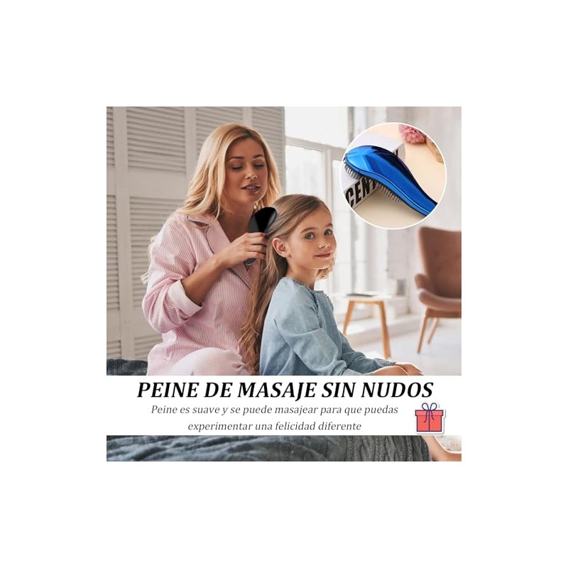 Royal Blue Detangling Comb,RUAKIVA Cepillo para Cabello,Desenreda Tu Cabello Fácilmente,Cepillo