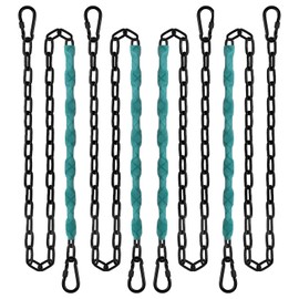 JACNITAD 64inch Hanging Swing Chair Chain (4)+ 8 Free Quick Links, 1000LB Load Bearing,Indoor and Outdoor Playground Swings, Hammocks, Sandbags Swing Chains（4 Pack）