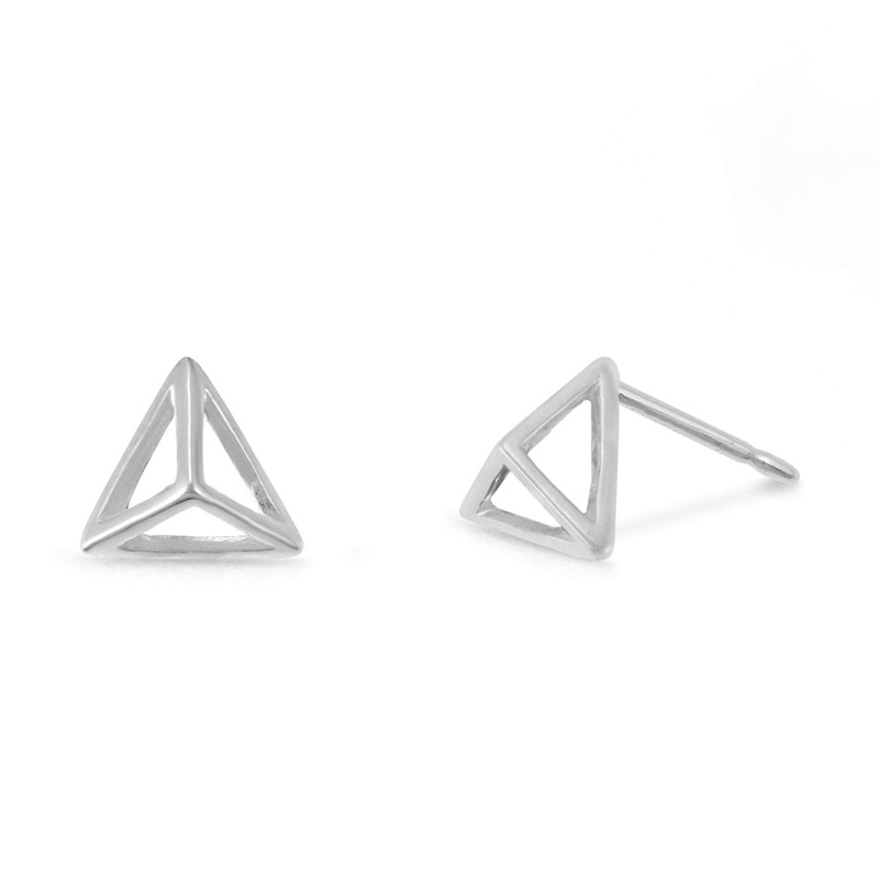 Boma Jewelry Sterling Silver Pyramid Stud Earrings