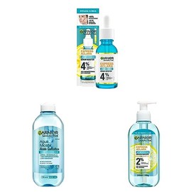 Garnier Express Aclara Serum Anti Acne 30 ml  ara Agua Micelar Anti Acne 400 ml  ara Gel de Limpieza Anti Acne 200ml                                  