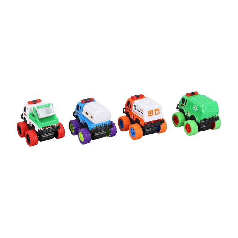 Pull Back City Cars Alloy Cartoon Q Version Sanitation Truck