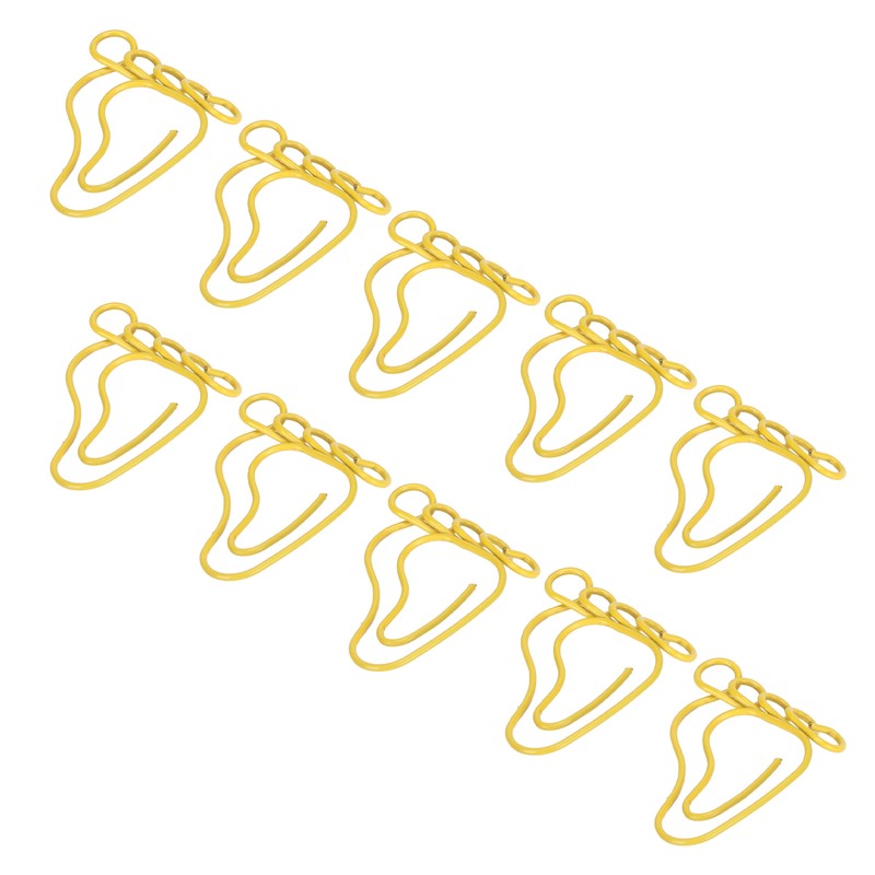 100pcs Paper Clip Foot Shape Cute Anti Slip Portable Paperclip