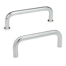 Ganter Standard Elements | Handles – GN 425; Diameter: 8 mm Chrome-Plated Steel Pack of 2, Silver, GN 425-8-88-CR