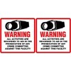 HDVD 2PCS SECURITY SIGN Commercial Grade Outdoor/Indoor Security Surveillance CCTV