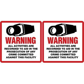 HDVD 2PCS SECURITY SIGN Commercial Grade Outdoor/Indoor Security Surveillance CCTV Video Warning! Sign 10.5" x 10.5" #STV-204