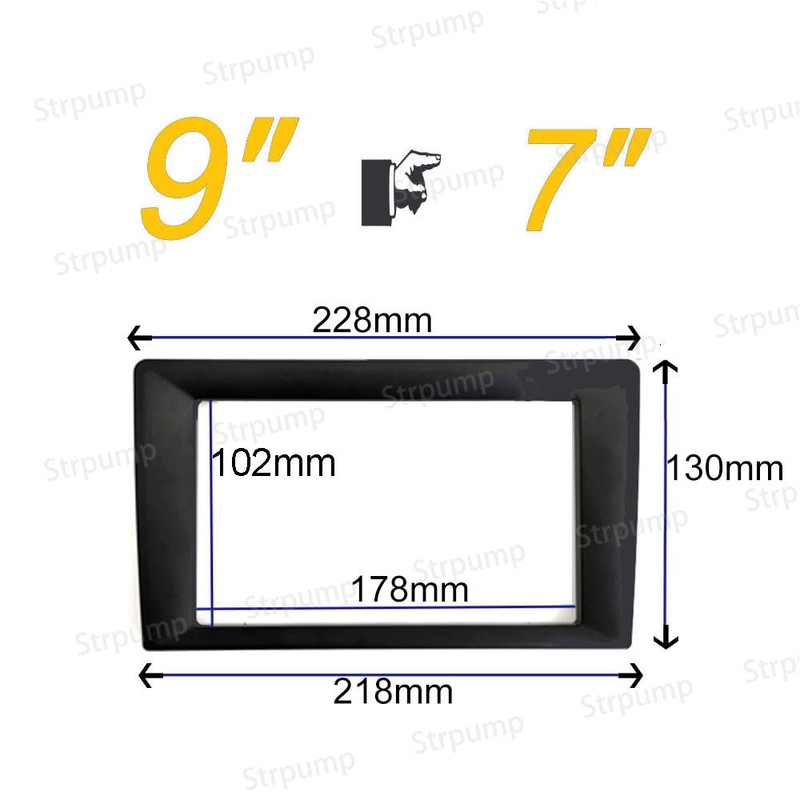 9'' to 7'' Inch Universal Car Radio Stereo Fascia Frame