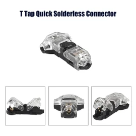 DIANN 10pcs Low Voltage Wire Splice Connectors T Tap Quick Solderless Connector 1 Pin Rock Solid Connector for 20/22 AWG Cable for Automotive Vehicle Audio Video Lighting