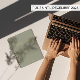 ZICOTO Beautiful 2025-2026 Monthly Planner and Calendar Book - Aesthetic To Do List Notebook That Easily Organizes Your Tasks to Boost Productivity - Runs From April 2025 Until December 2026