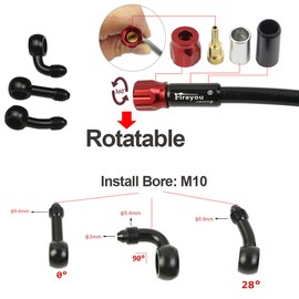 400 mm - 2400 mm Motorcycle Braided Steel Brake Clutch Oil Hoses Line Pipe for Motorcycle Pit Dirt Bike ATV Motocross Street Bikes Hydraulic Hardware Packing (600 mm)