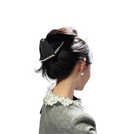 Ribbon Hair Clip, Glittering Hair Clip, Hair Clip, Office, Simple, Hair Accessory, Gorgeous, Korean Style, Office, Popular, Stylish, Gift, Women's