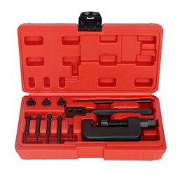 Chain Breaker Tool Kit, 13pc Motorcycle Chain Breaker and Riveting Repair Tool Kit