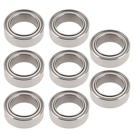 Briny River 8pcs R168Z RC Car Wheel Bearings 1/4 X 3/8 X 1/8 Inch Compatible with MJX Hyper Go 1/16 H16BM 14301 14302 H14BM H16GT H16DR 16207 16208 16209 1621 0