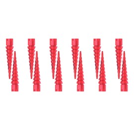 Haespot Red 12PCS Stripped Screw Hole Repair Anchor, Door Hinge Screw Hole Filler, Multi Use Wall Anchors, Fits Wood Screws Sizes #2 to #16