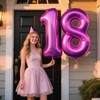 40 Inch Large 18 Balloon Numbers Rose Purple Big Foil
