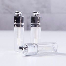 Portable Premium Tint Gloss Cosmetic DIY Refill Container 3ml Tint Empty Bottle Silver - 3ml 10ea