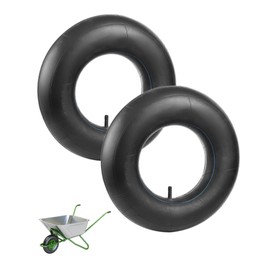 SOSALUK 2 x 4.80/4.00-8 Inner Tube Tyre Wheelbarrow Replacement Hose for Wheelbarrow Wheel Rubber Hose with TR13 Angle Valve Inner Tube for Sack Truck Handcart Lawn Mowing Push Truck