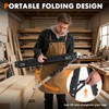 OLBRUS Heavy Duty Folding Sawhorse 2 Pack, Portable Metal Saw