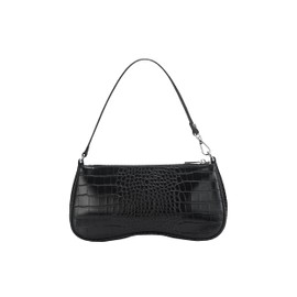[JW PEI] eva Women's Handbag, Small, Crocodile Pattern, Shoulder Bag, Brand Bag, Women's, One Shoulder Bag, Simple Design, Bag, Stylish, Commuting Bag, Lightweight, Black, 1 pc