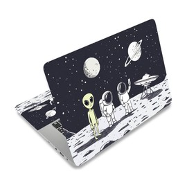 PLIGREAT Astronauts Laptop Skin Stickers Reusable Netbook Skin Sticker Vinyl Decals for PC Notebook Laptops Keyboard Cover Universal 12" 13" 13.3" 14" 15 Inch Laptop Case Protector Film