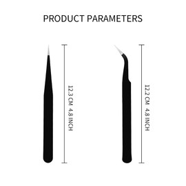 FIVETAS Lash Tweezers for Eyelash Extensions for Women Ingrown Hair Tweezers Pointed Precision Tweezers for Eyebrows & Ingrown Hair Removal