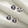 HESSION 4 PCS 925 Silver Earring Backs Replacements 18K White