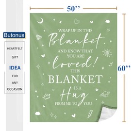 Butonus Get Well Gift for Women After Surgery - Thinking of You, Feel Better, Inspirational Encouragement Healing Hug Blanket 60"X50"
