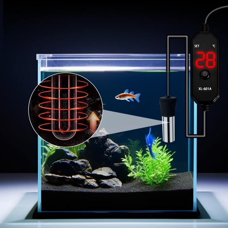 DONGKER USB Aquarium Heater, 15W/25W Temperature Adjustable Aquarium Heating Rod,