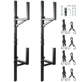 TOPTGO Trailer Ladder Rack, Ladder Rack for Trailer Fit for Cargo Open And Enclosed Trailer Exterior Side Wall - Carry 2 Ladders