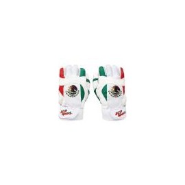 RCP Mexico Flag Baseball and Softball Batting Gloves – Rip and Tear Resistant – Reinforced Crotch, Padded Protection, Adjustable Sizes, Guantes de bateo - Size: Adult Large