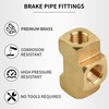 MuRealy 3-Way Female Brake Line Tee Union Fitting - Upgraded