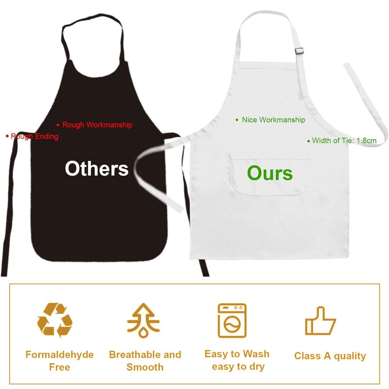 TANGHSE Kids Apron and Chef Hat Set - 2 Adjustable