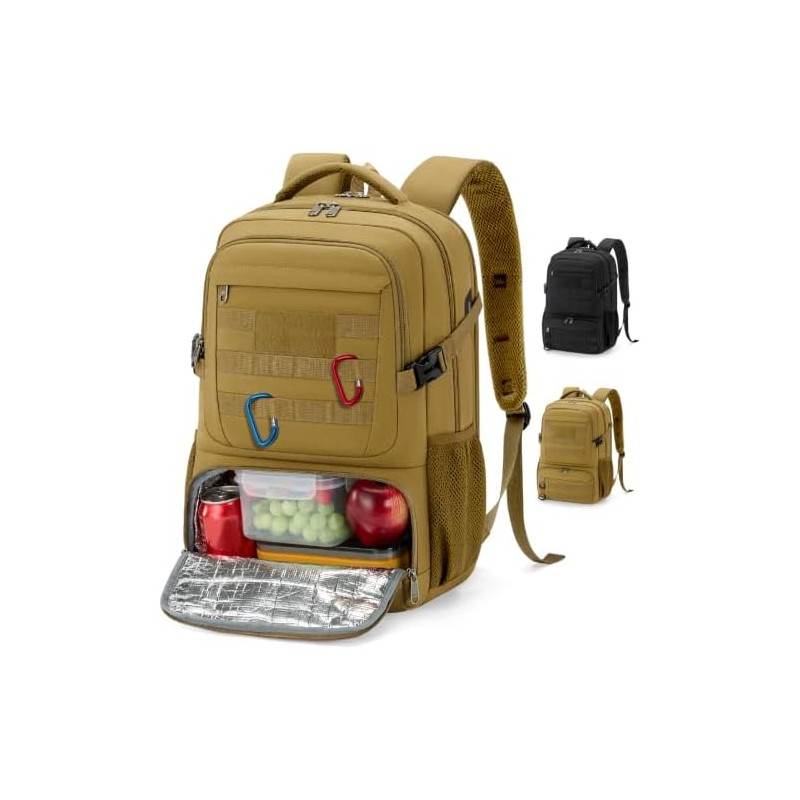 RAINSMORE Mochilas para Hombre con Lonchera Mochila para Laptop 16