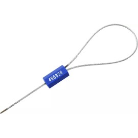 Leadseals 100 Blue Metal Security Seals - Tamper-Proof Self-Locking, Numbered Cable Seals