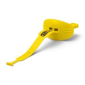 Battle Protector bucal de fútbol deportivo con correa gruesa conectada (amarillo neón)