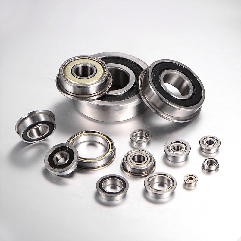 sourcing map MF63ZZ Flanged Ball Bearing, 20pcs 3x6x2.5mm Chrome Steel