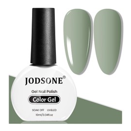 JODSONE JODSONE10ml Sage Green Gel Nail Polish Pale Green Gel Polish High Gloss Soak Off U V Nail Manicure Salon DIY at Home