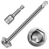 Mywish 100pcs #8×2" Self Tapping Screws for Metal, 410 Stainless